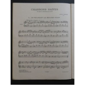 JOLIVET André Chansons Naïves 6 Pièces Piano 1951