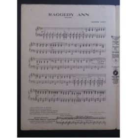 KERN Jerome Raggedy Ann Blues Piano 1923