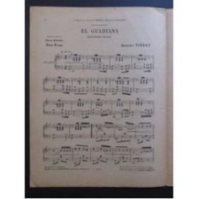 TISSOT Georges El Guadiana Habanera Tango Piano 1921