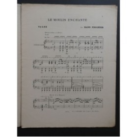 FIECHTER Hans Le Moulin Enchanté Dédicace Piano XIXe