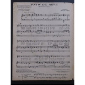 YVAIN Maurice Pays De Rêve Chant Piano 1921