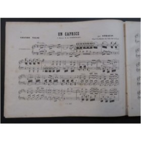 STRAUSS Johann Un Caprice Piano 1859
