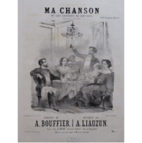 LIAUZUN A. Ma Chanson Chant Piano ca1850