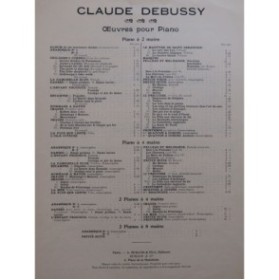 DEBUSSY Claude Arabesque No 2 Piano