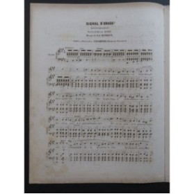 HENRION Paul Signal d'Orage ! Chant Piano ca1840