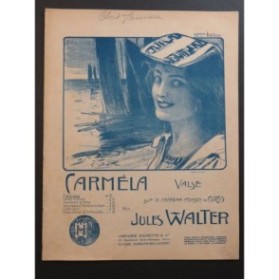 WALTER Jules Carméla Valse Piano ca1907