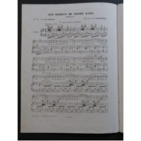 CLAPISSON Louis Les Oiseaux de Notre-Dame Chant Piano ca1850