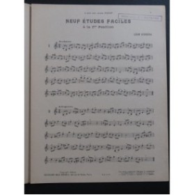 ZIGHÉRA Léon Neuf Études faciles Violon 1935