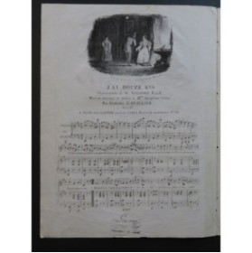 LHUILLIER Edmond J'ai douze ans Piano Chant ca1830