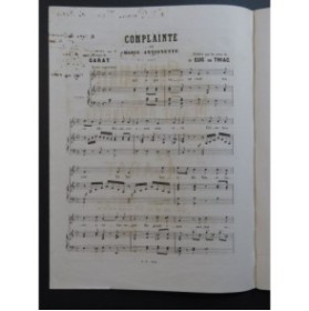 GARAT Complainte sur Marie-Antoinette Dédicace Chant Piano XIXe