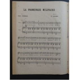 LACOME Paul La Promenade Militaire Chant Piano ca1880