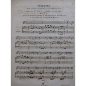FIORAVANTI Valentino La Cantatrici Villane Terzetto Chant Piano ou Harpe ca1810