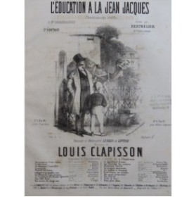 CLAPISSON Louis L'Education à la Jean Jacques Chant Piano ca1860