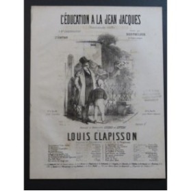 CLAPISSON Louis L'Education à la Jean Jacques Chant Piano ca1860