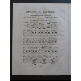 CLAPISSON Louis L'Education à la Jean Jacques Chant Piano ca1860