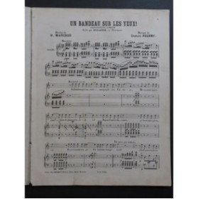 POURNY Charles Un Bandeau Sur Les Yeux ! Chant Piano ca1870