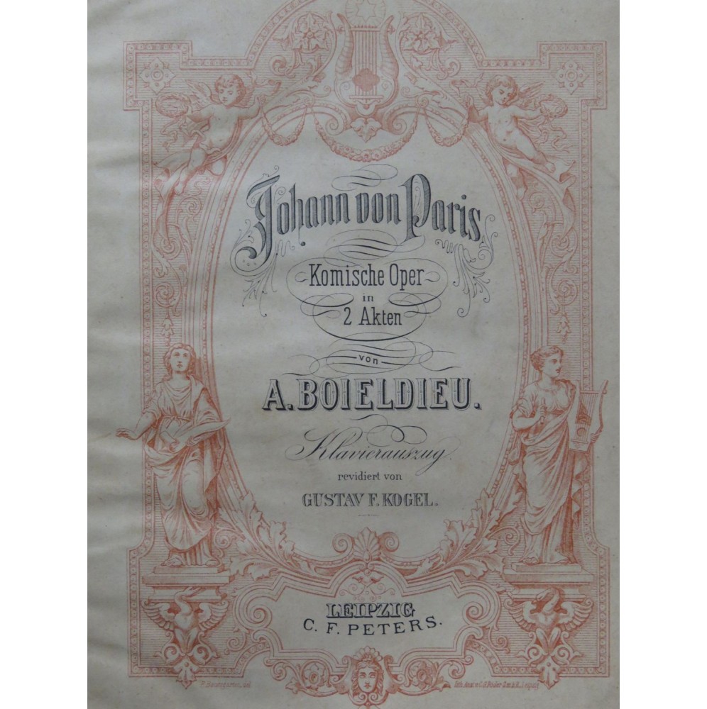 BOIELDIEU Adrien Johann von Paris Opera Piano Chant