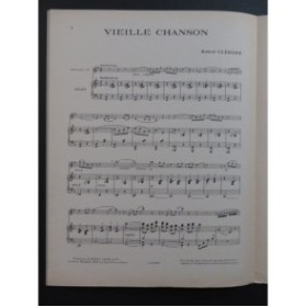 CLÉRISSE Robert Vieille Chanson Clarinette Piano 1958