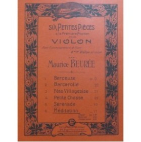 BEURÉE Maurice Sérénade Violon Piano ca1920