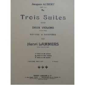 AUBERT Jacques Suite No 2 Sol Majeur 2 Violons