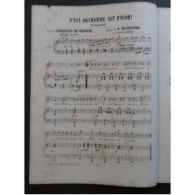BLANCHARD A. P'tit Bonhomme vit Encor ! Chant Piano 1859