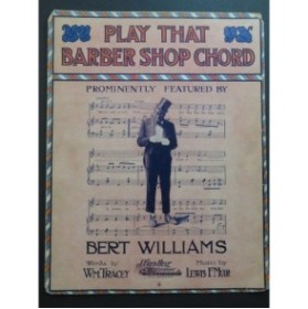 MUIR Lewis F. Play That Barber Shop Chord Chant Piano 1910