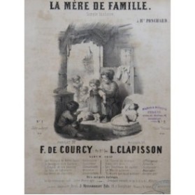 CLAPISSON Louis La Mère De Famille Chant Piano 1852