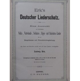 Erk's Deutscher Liederschatz 200 Pièces Chant Piano ca1878