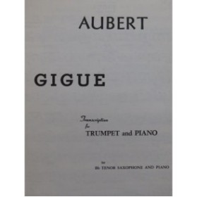 AUBERT Jacques Gigue Trompette Piano 1943
