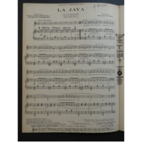 YVAIN Maurice La Java Chant Piano 1922