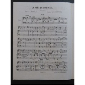 HENRION Paul La Part Du Bon Dieu Chant Piano 1855