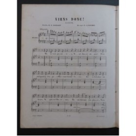 VAUDRY A. Viens Donc Chant Piano ca1870