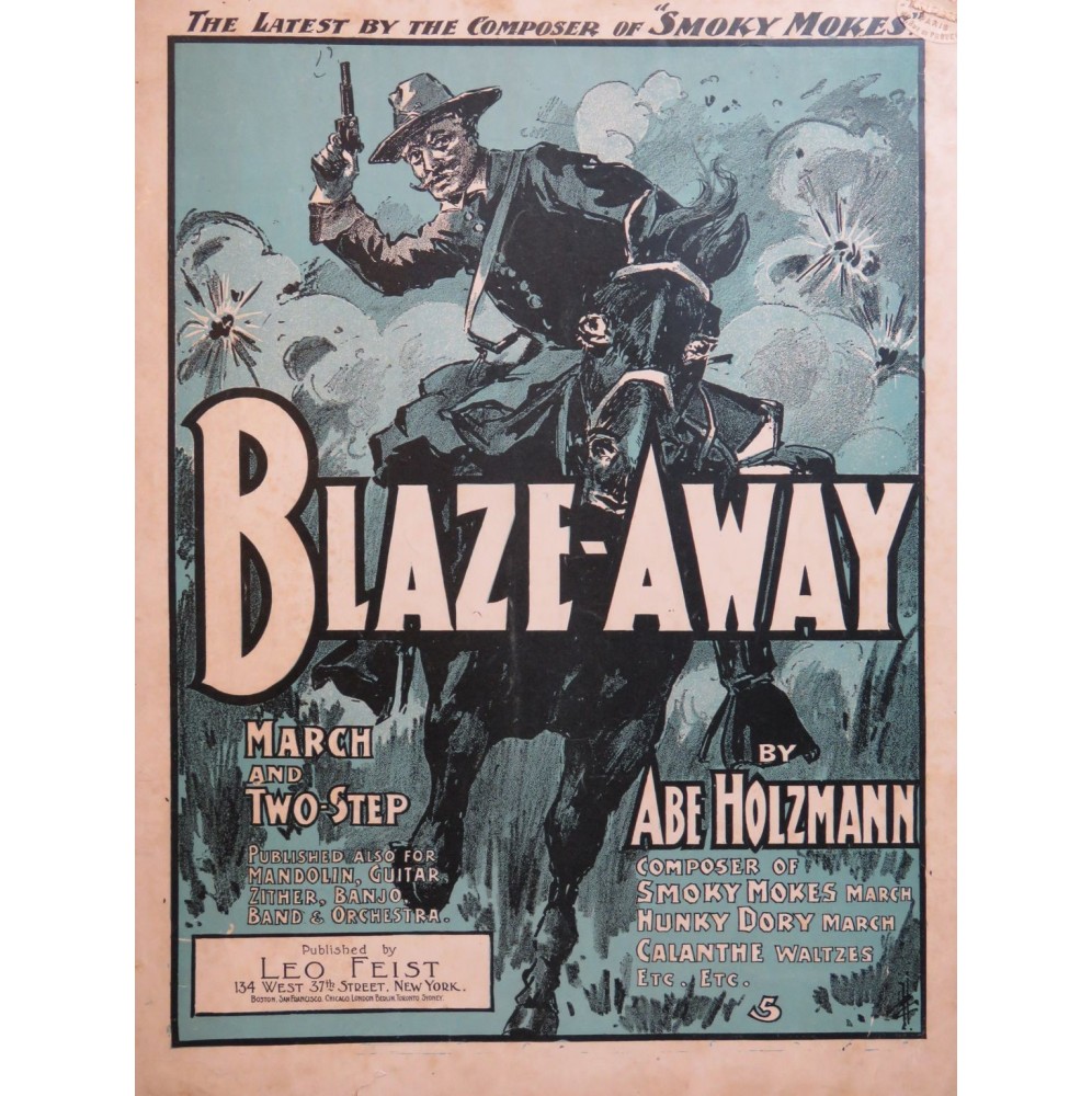 HOLZMANN Abe Blaze Away Piano ca1907