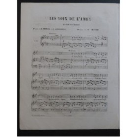 MAYER Ernest La Voix de l'Ame Chant Piano 1859