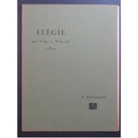 DEVERNAY E. Elégie Violon Piano