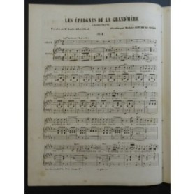 HENRION Paul Les Epargnes de la Grand'mère Chant Piano 1856