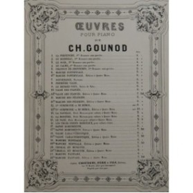 GOUNOD Charles La Pervenche Piano ca1880