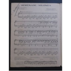 HUGUET Rogelio Sérénade Milonga Piano 1921