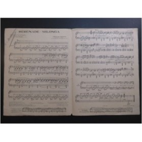HUGUET Rogelio Sérénade Milonga Piano 1921