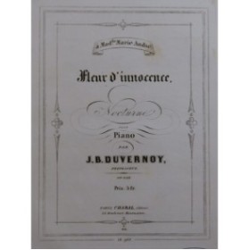 DUVERNOY J. B. Fleur d'Innocence Piano ca1850