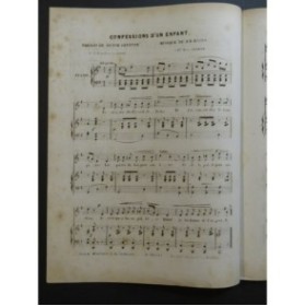 KATTO J. B. Confessions d'un Enfant Chant Piano ca1850