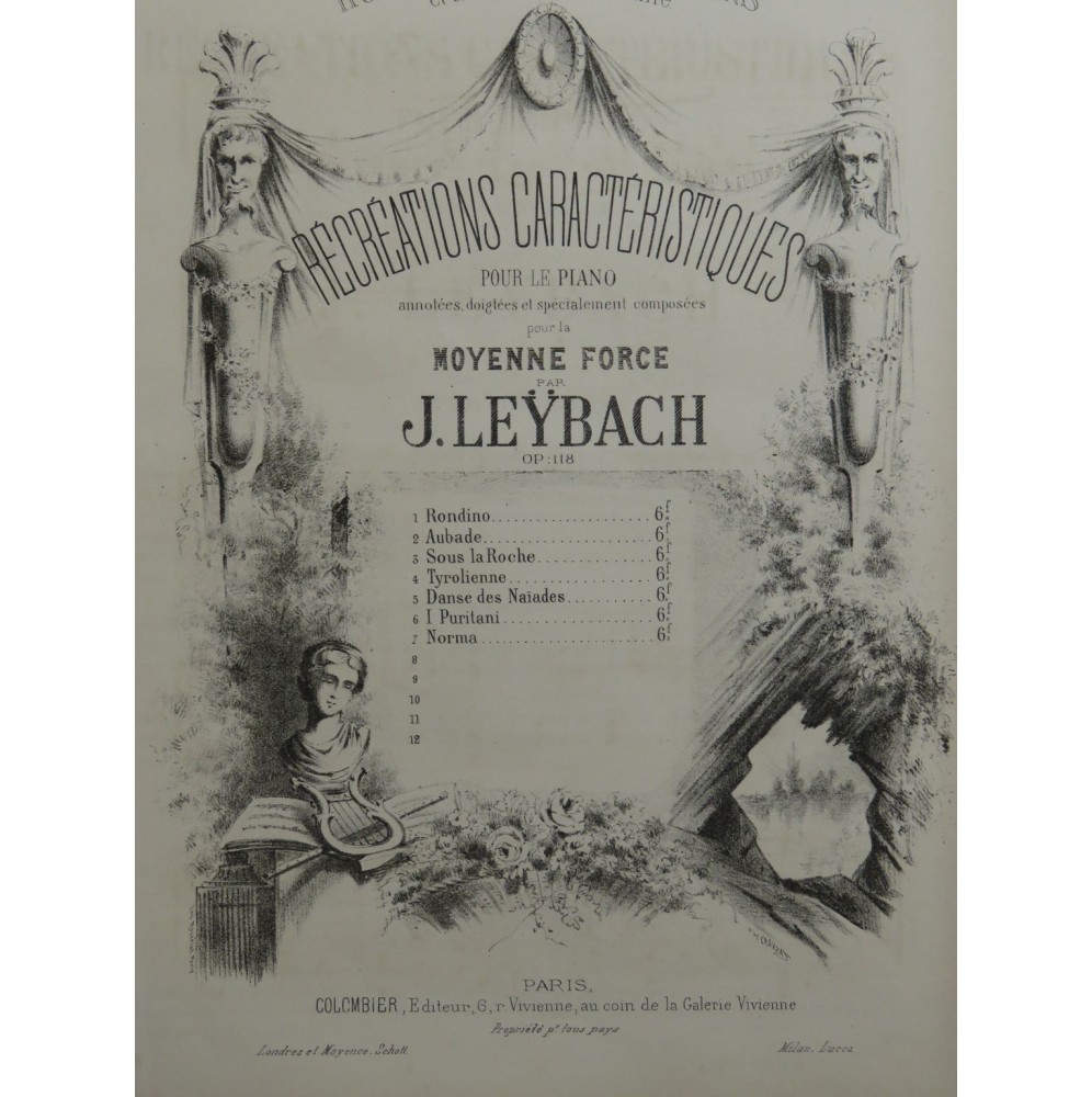 LEYBACH J. La Danse des Naïades Piano ca1870