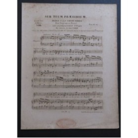 DE LA FAGE Adrien Sub Tuum Praesidium Chant Orgue ca1850