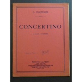 HONEGGER Arthur Concertino pour 2 Pianos 4 mains 1925