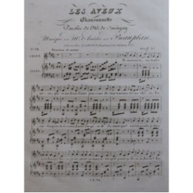 DE BEAUPLAN Amédée Les Aveux Chant Piano ca1830
