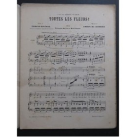 CHABRIER Emmanuel Toutes les Fleurs Chant Piano 1890