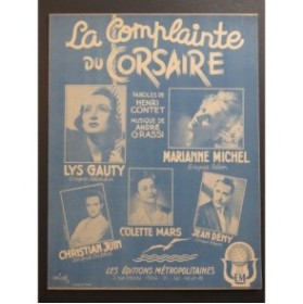 GRASSI André La Complainte du Corsaire Chant Piano 1946