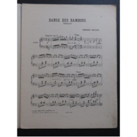 GILLET Ernest Danse des Bambous Piano 1896