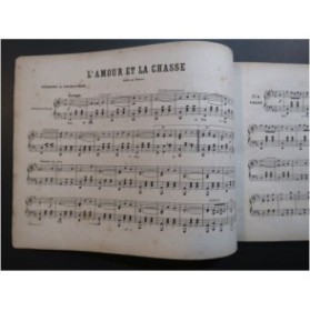 DE COURTIVRON Fernand L'Amour et la Chasse Piano XIXe siècle