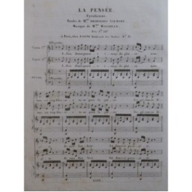 MALIBRAN Marie La Pensée Chant Piano ca1830